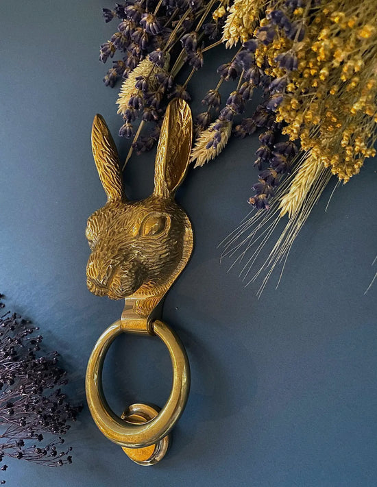 Hare Door Knocker (brass or pewter)