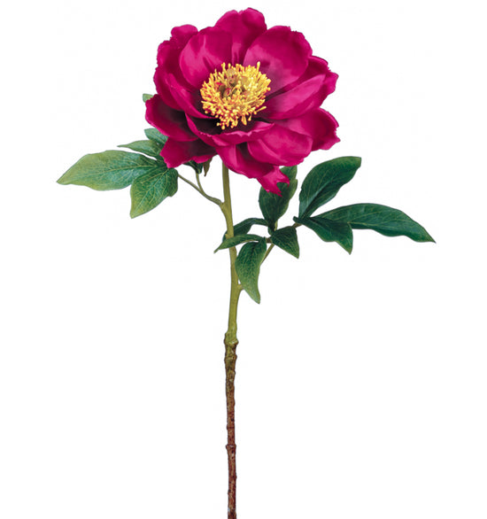 22” Faux Peony Stem