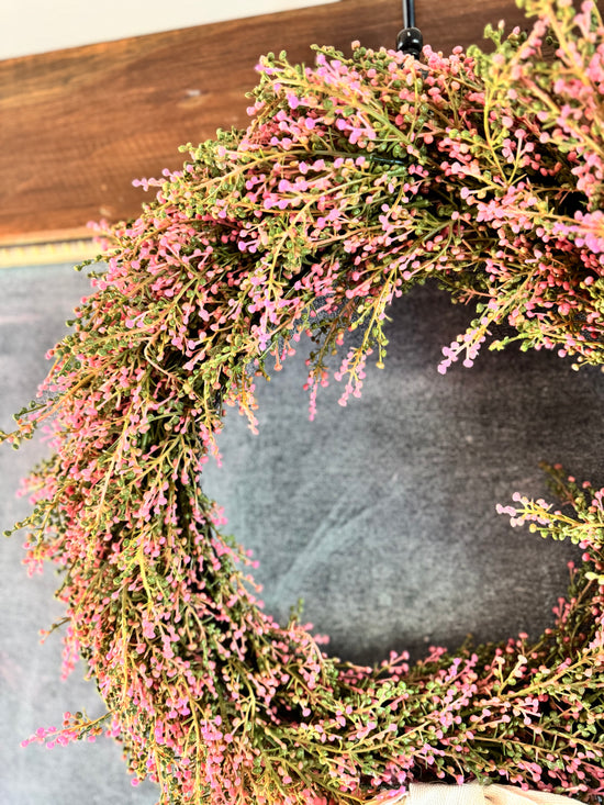 Pink Sedum Wreath