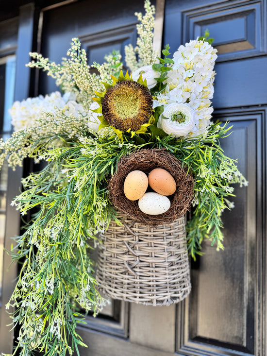 Faux Wicker Nest Basket