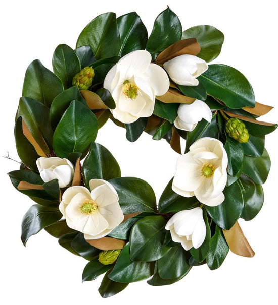 White Magnolia wreath