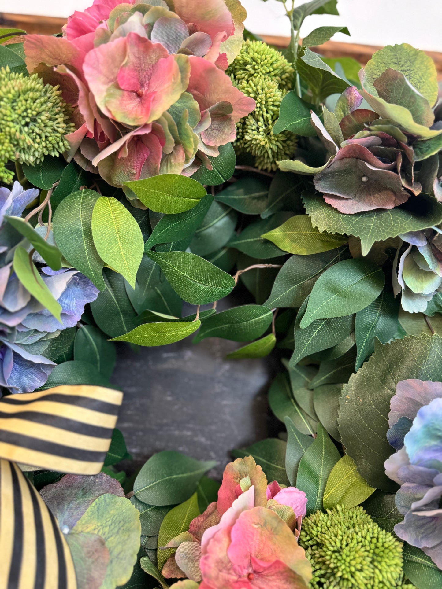 Hydrangea and Sedum Wreath