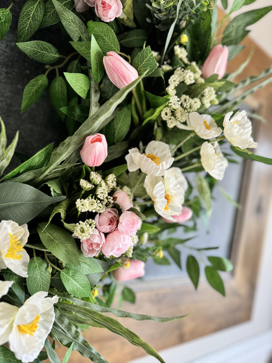 Pink Tulip Wreath