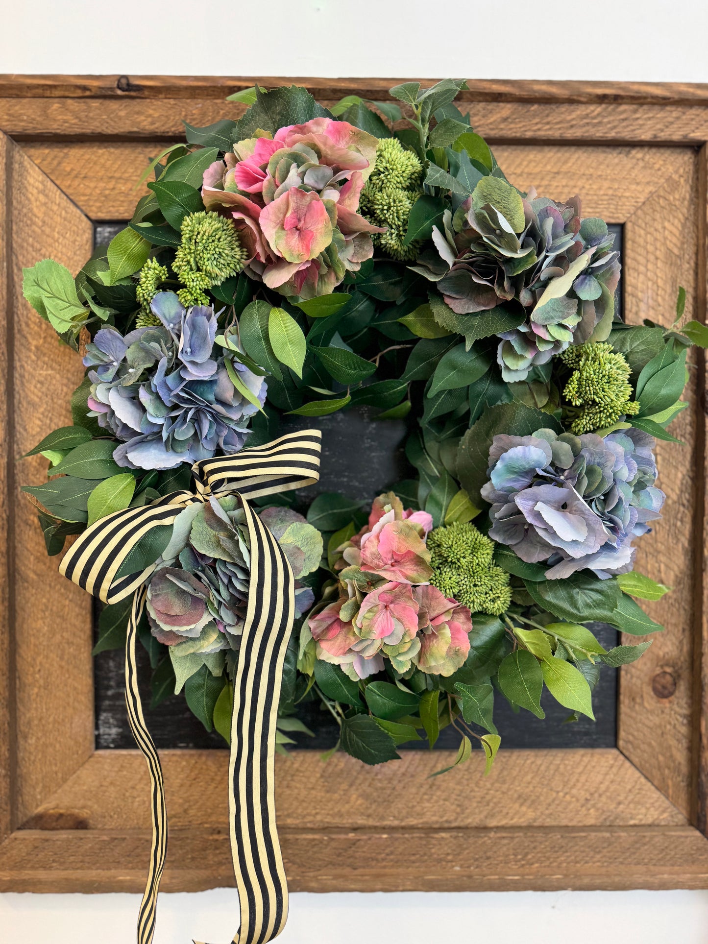 Hydrangea and Sedum Wreath