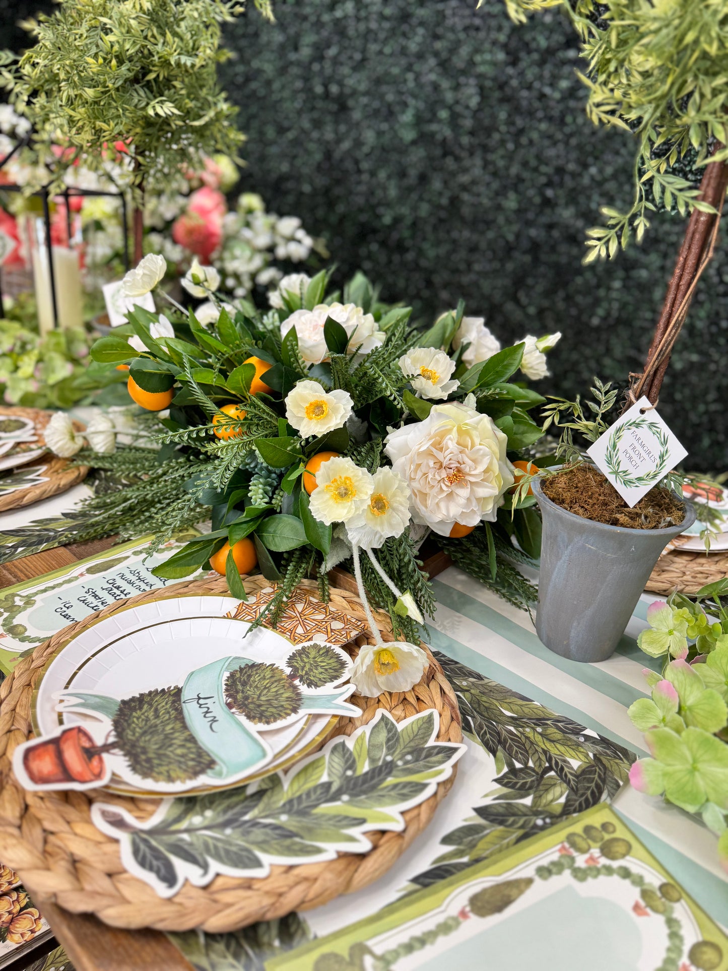 Tangerine, Poppy & English Rose Centerpiece