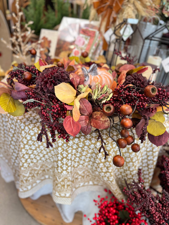 Burgundy Cinderella Pumpkin Centerpiece