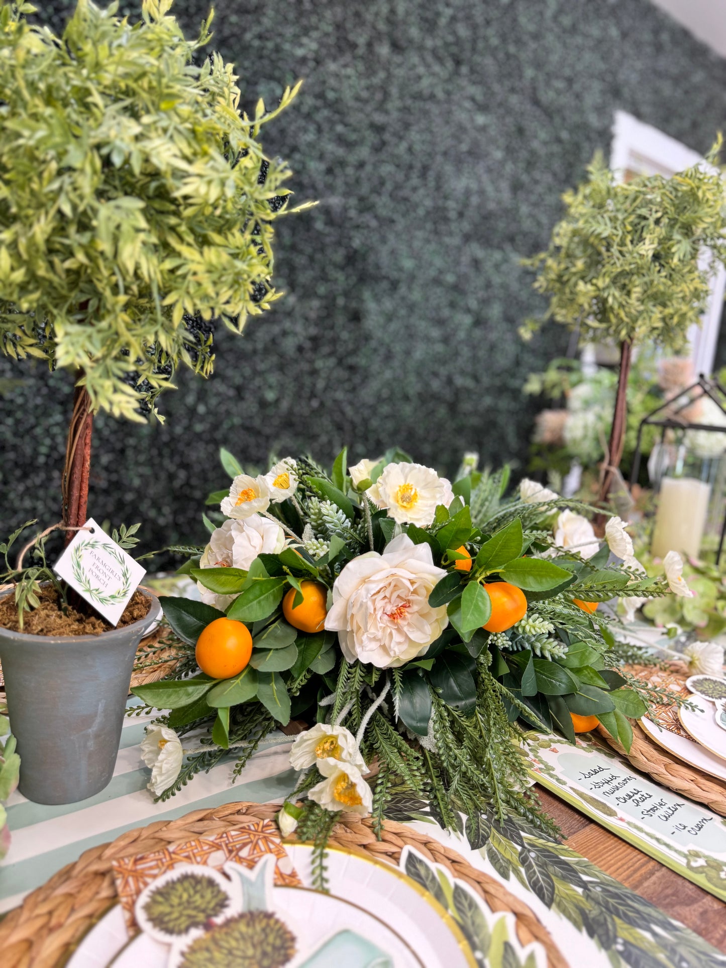 Tangerine, Poppy & English Rose Centerpiece