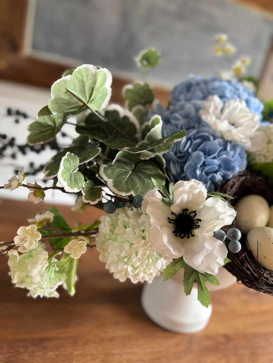 Nest & Hydrangea Centerpiece