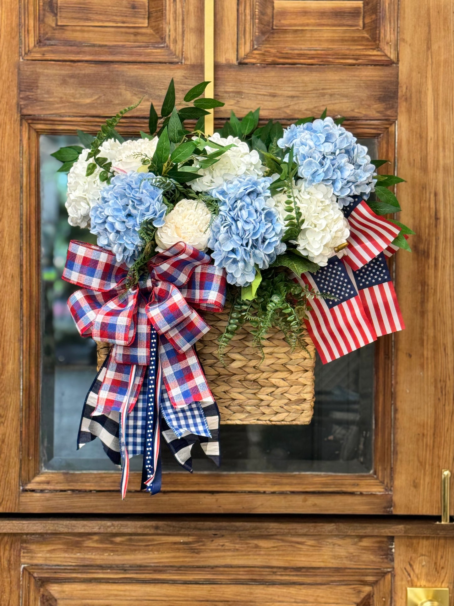 Patriotic Hydrangea Basket
