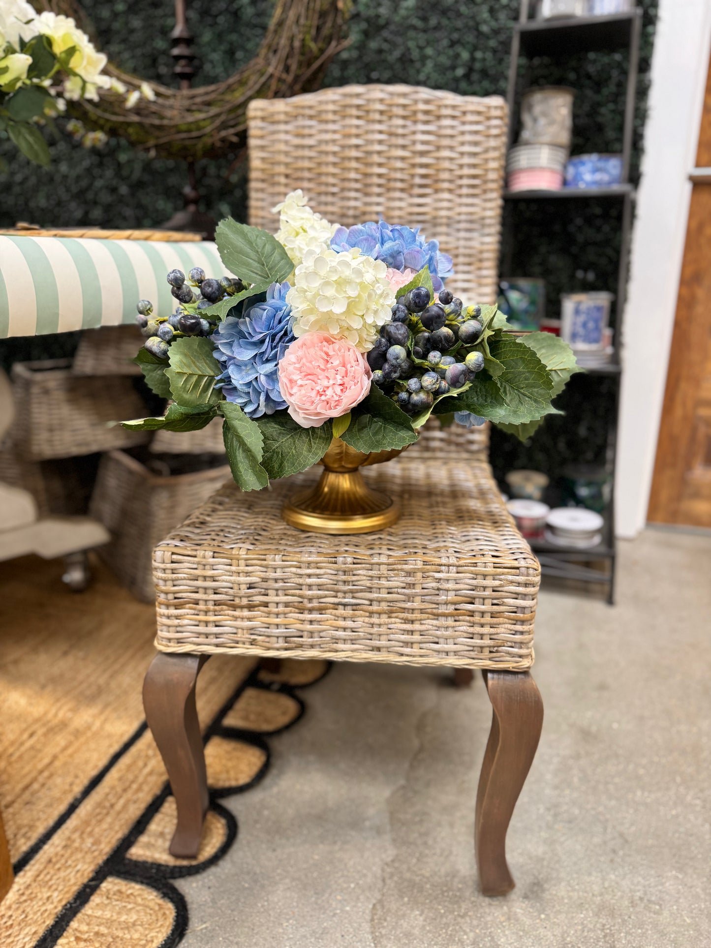 Hydrangea & Crabapple Centerpiece