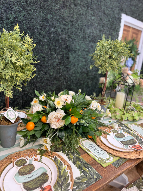 Tangerine, Poppy & English Rose Centerpiece