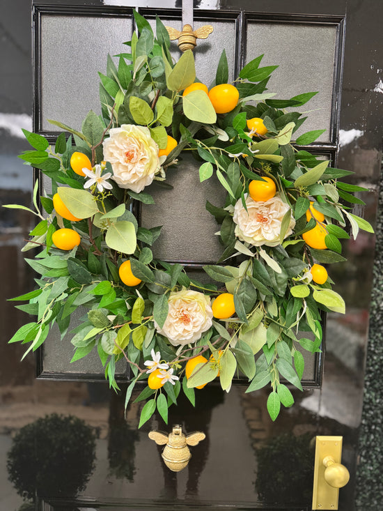 Lemon Peony Wreath
