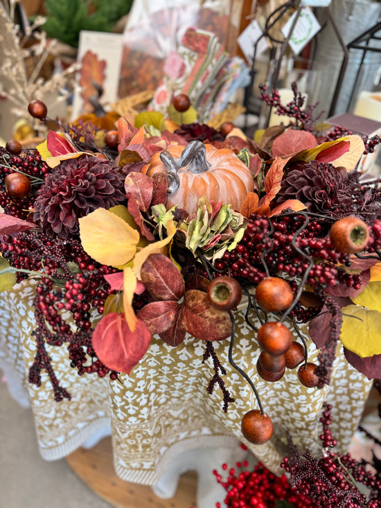 Burgundy Cinderella Pumpkin Centerpiece