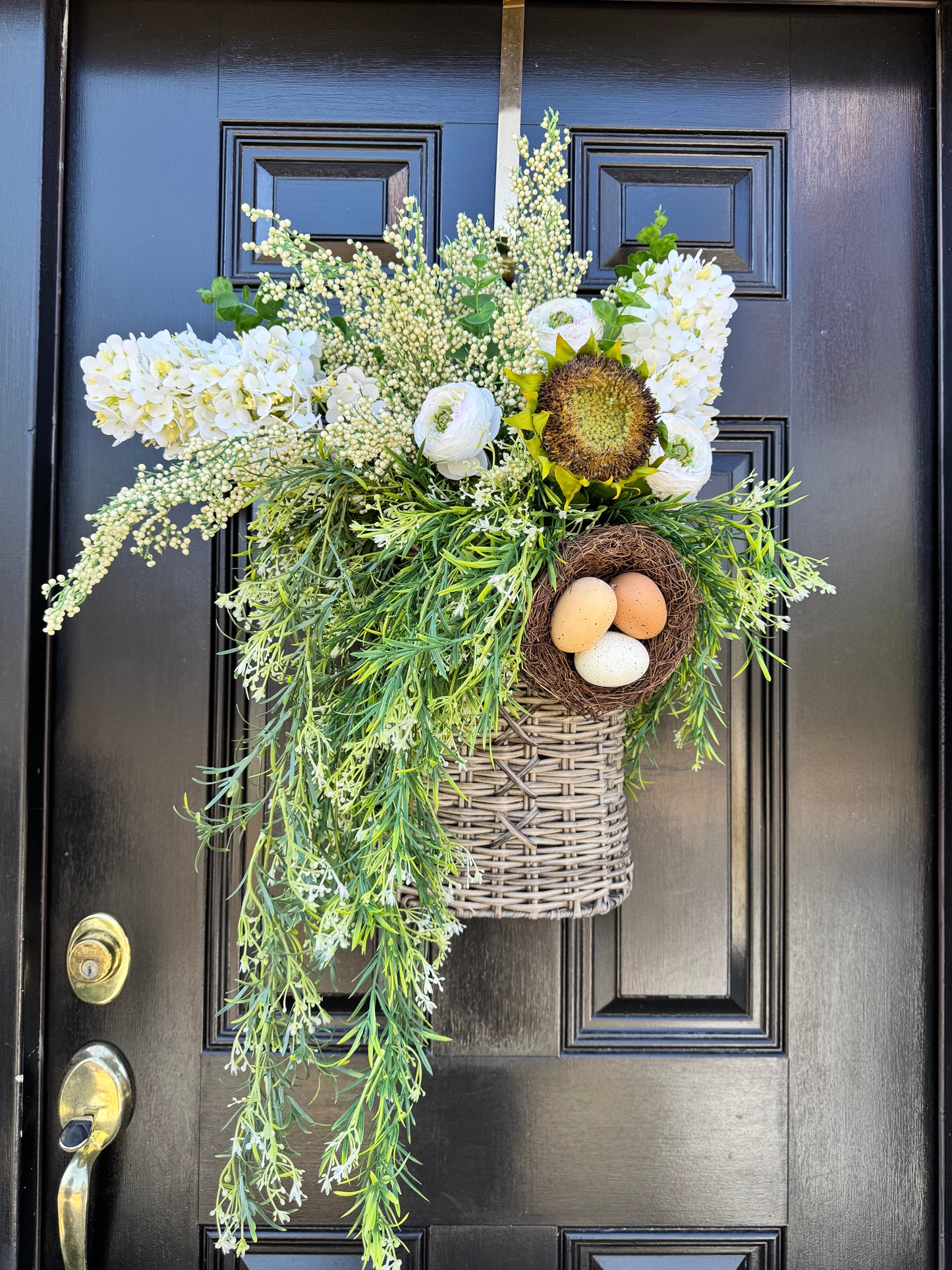 Faux Wicker Nest Basket