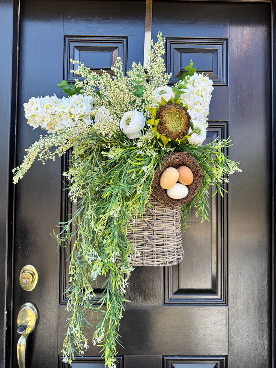 Faux Wicker Nest Basket