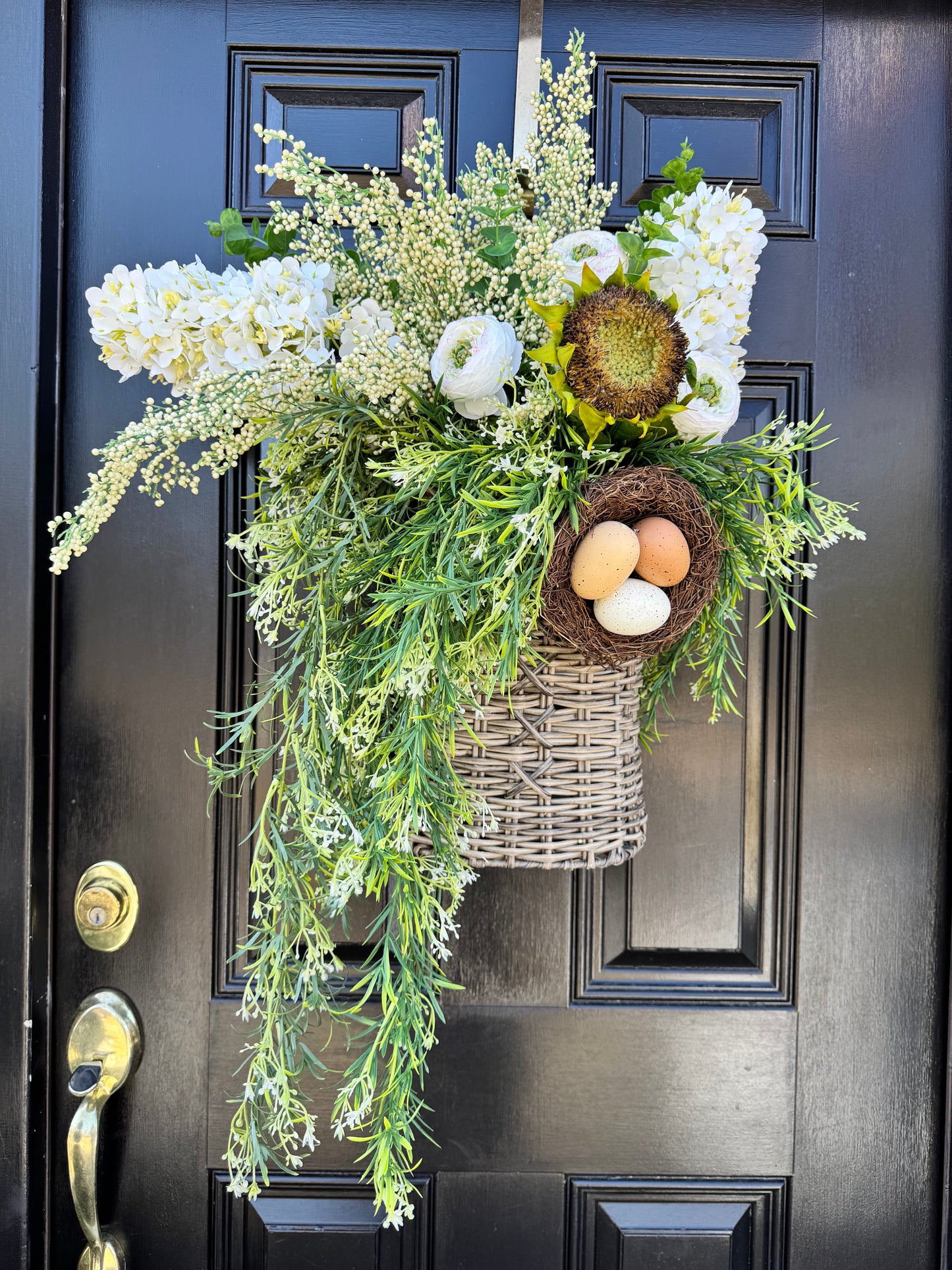 Faux Wicker Nest Basket