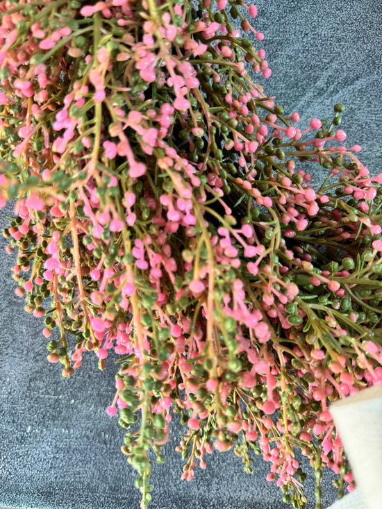 Pink Sedum Wreath