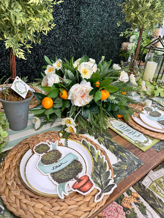 Tangerine, Poppy & English Rose Centerpiece