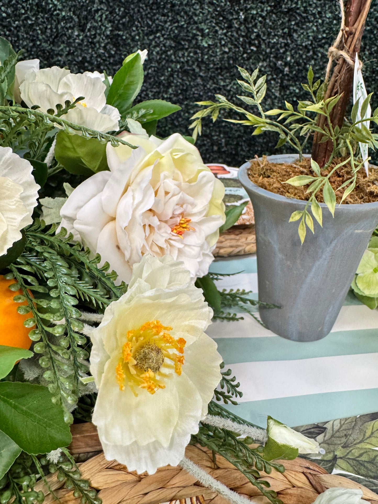 Tangerine, Poppy & English Rose Centerpiece