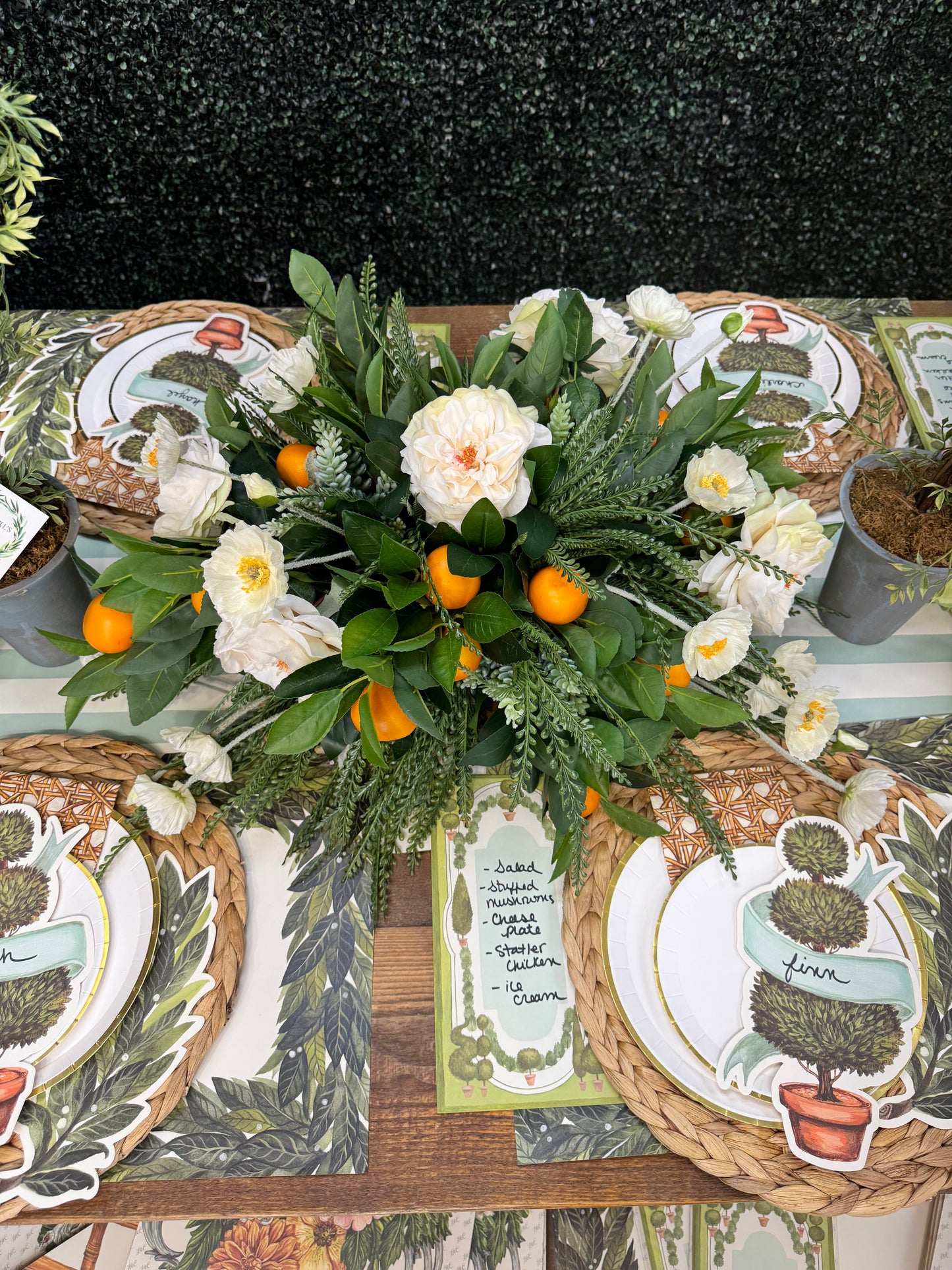 Tangerine, Poppy & English Rose Centerpiece