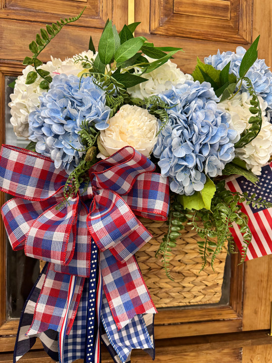 Patriotic Hydrangea Basket