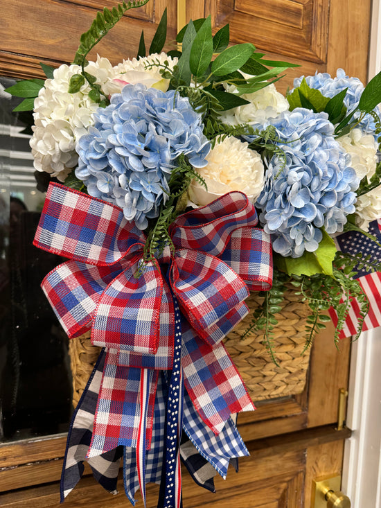 Patriotic Hydrangea Basket