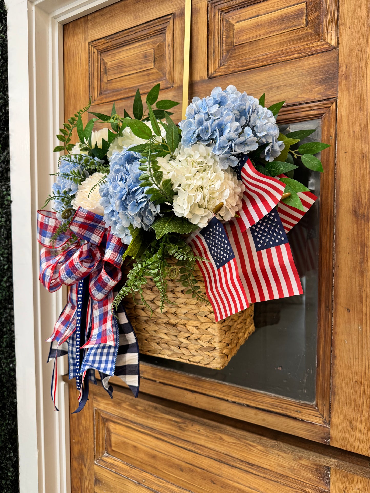 Patriotic Hydrangea Basket