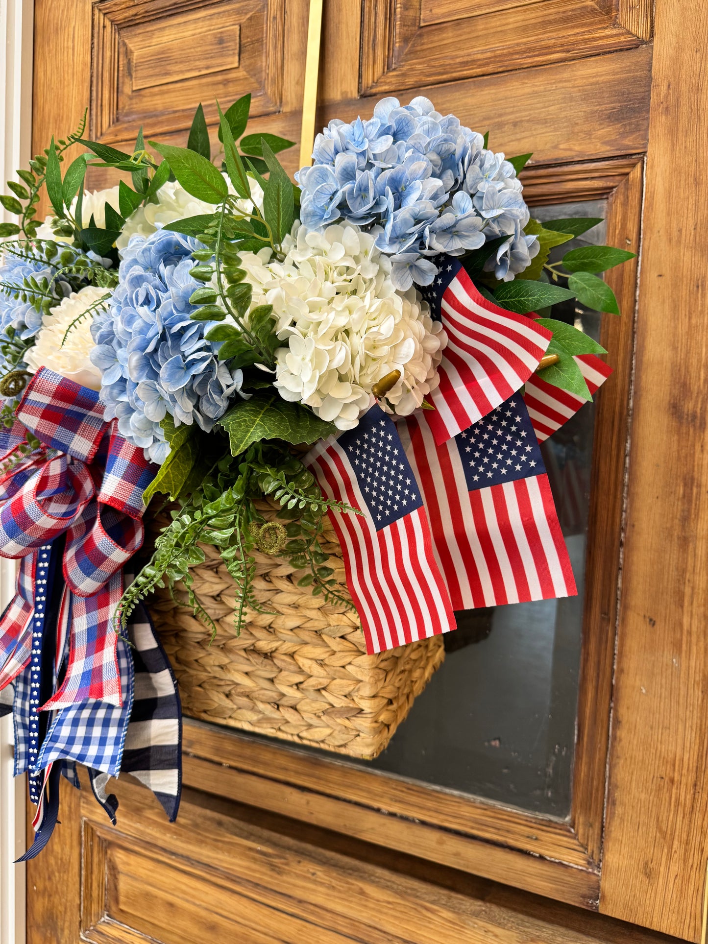 Patriotic Hydrangea Basket