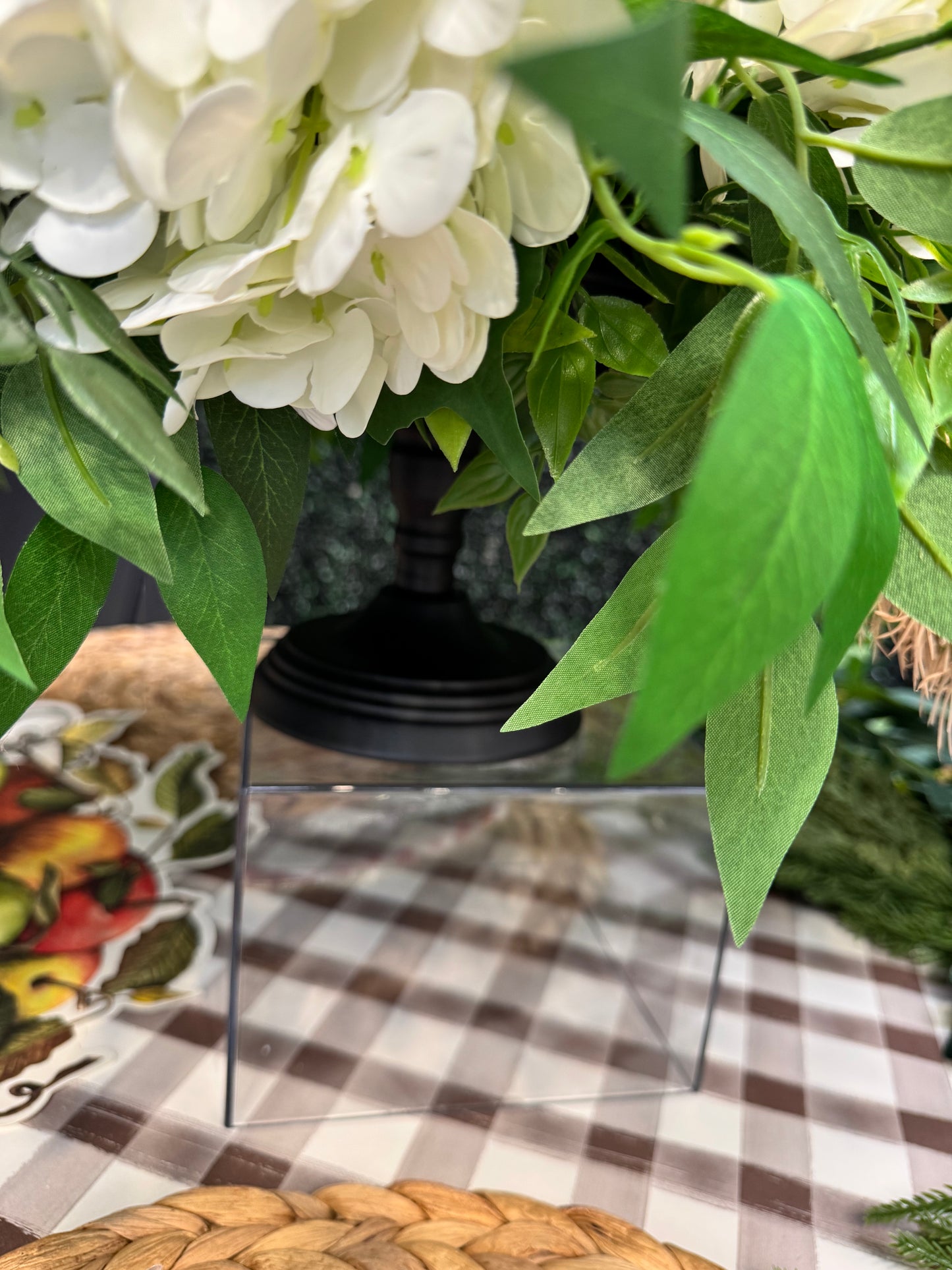 Green and white Pumpkin Fall Centerpiece