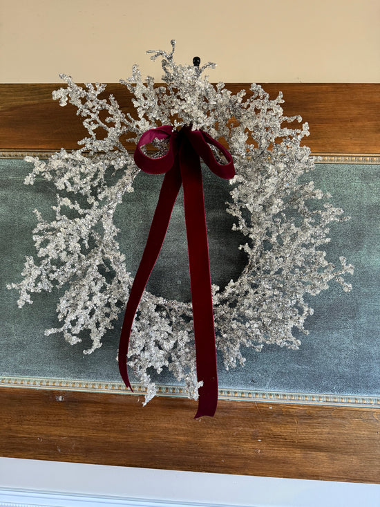 Load image into Gallery viewer, Silver Crystal Twig Wreath
