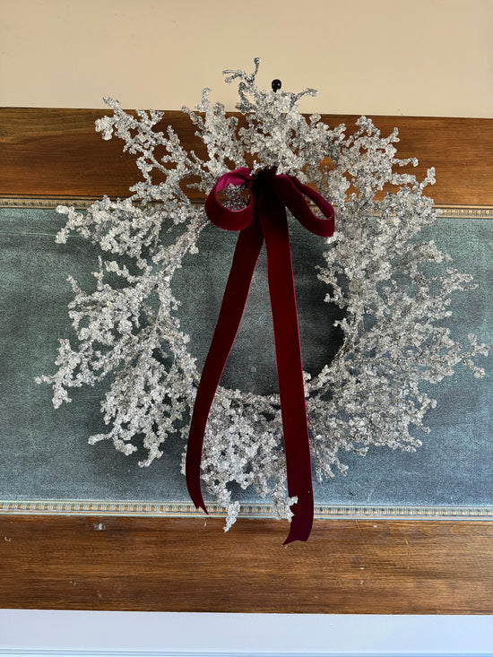 Load image into Gallery viewer, Silver Crystal Twig Wreath
