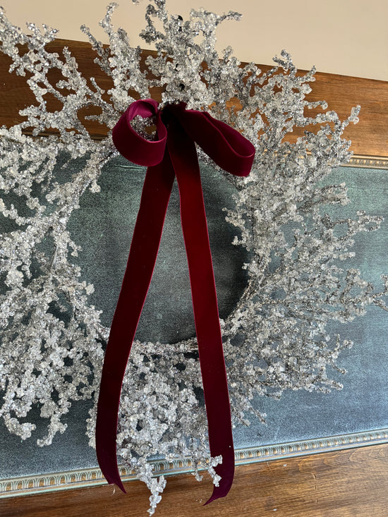 Silver Crystal Twig Wreath