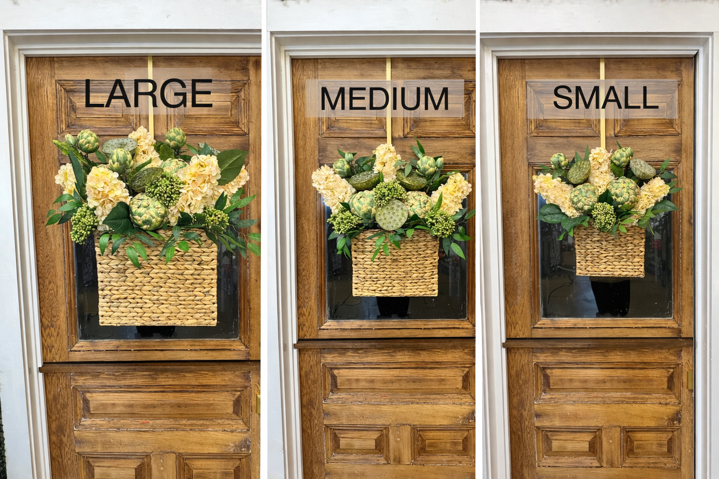 Hydrangea, Artichoke & Sedum Basket
