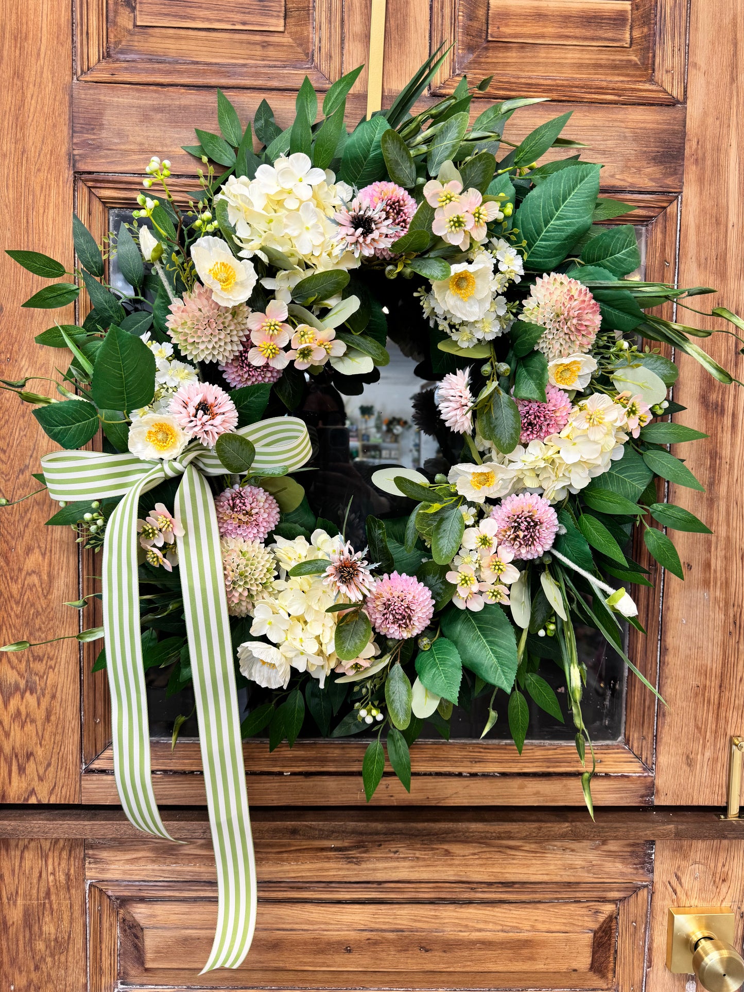 Dogwood and Dahlia Spring Wreath