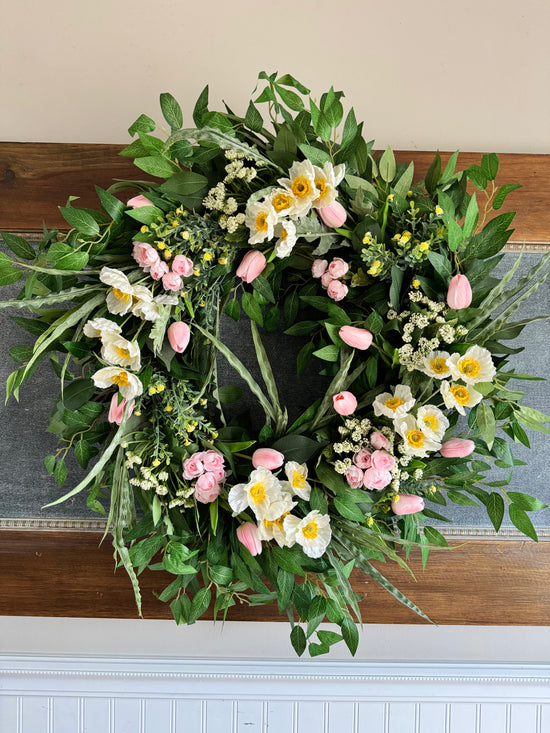 Pink Tulip Wreath