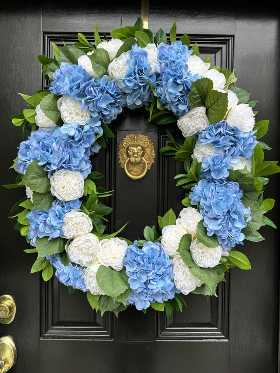 Blue Hydrangea Wreath