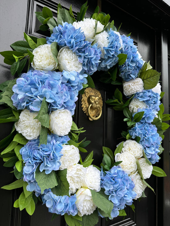 Blue Hydrangea Wreath