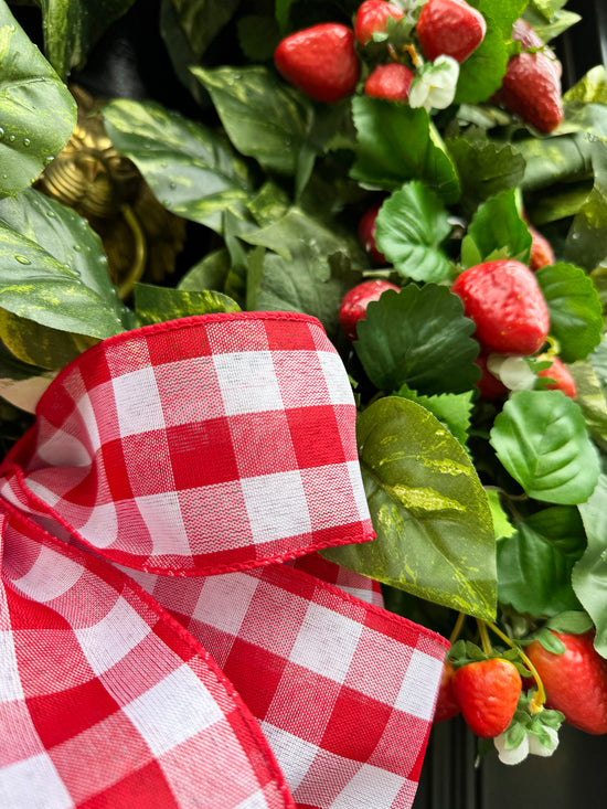 Faux Strawberry Wreath