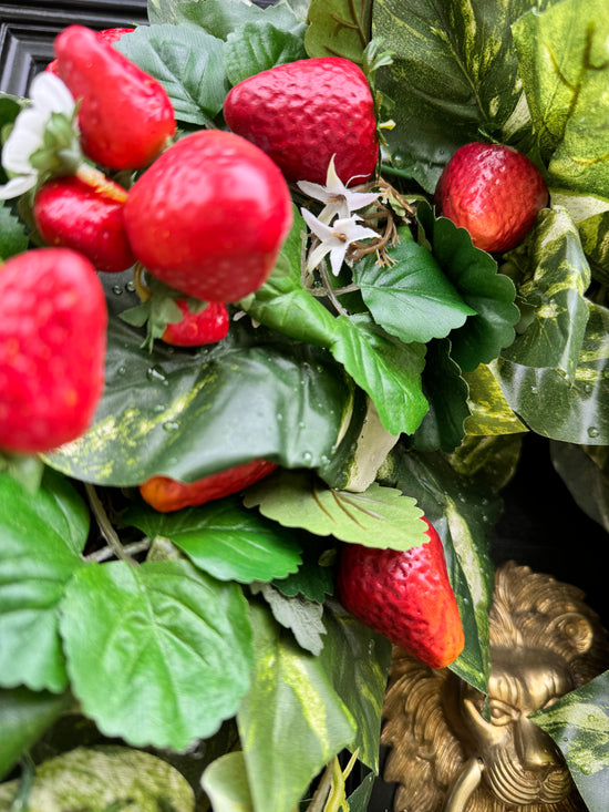 Faux Strawberry Wreath
