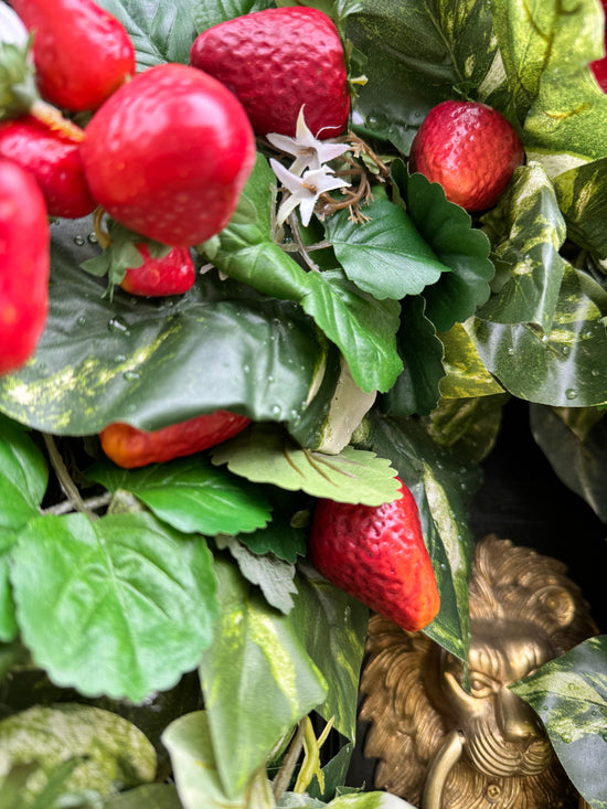 Faux Strawberry Wreath