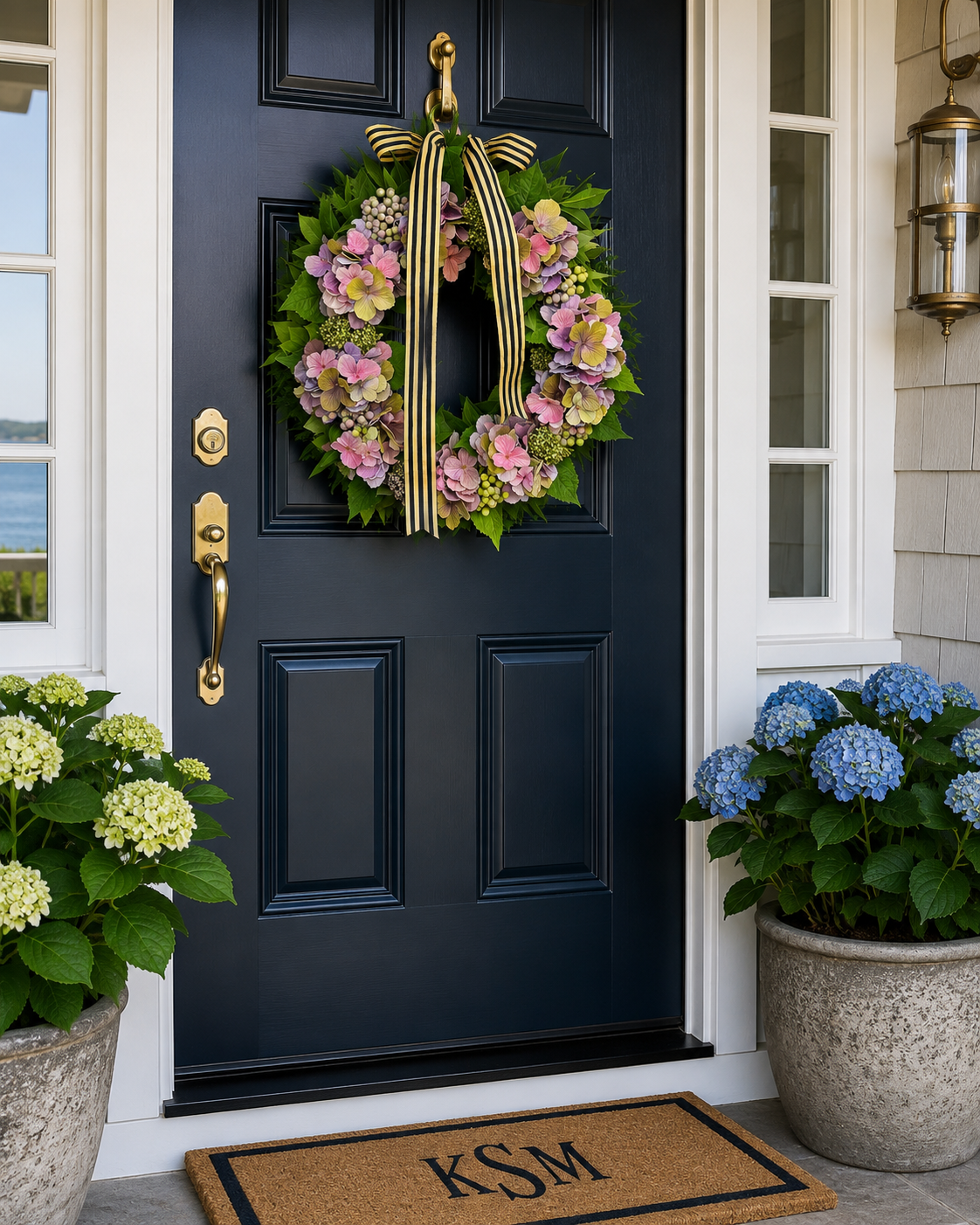 Pepper Berry and Hydrangea Wreath