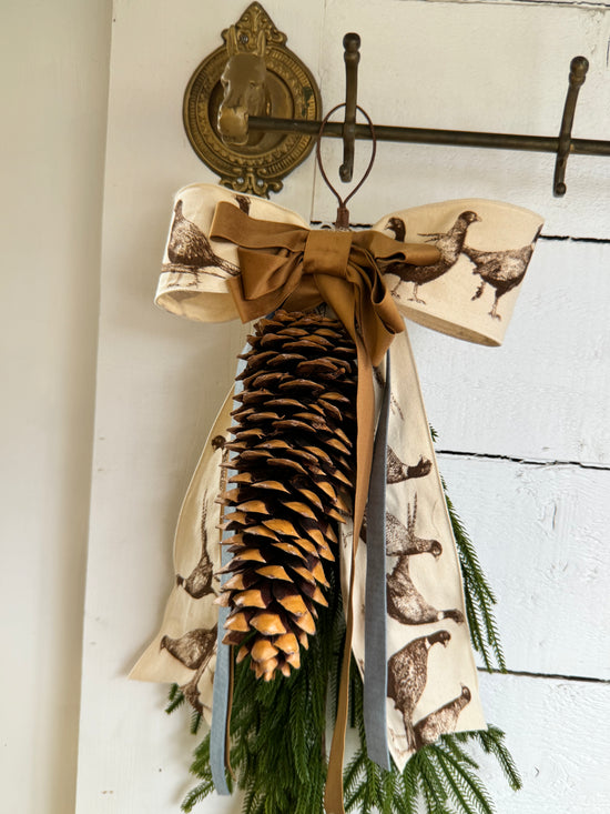 Pheasant Pinecone Swag