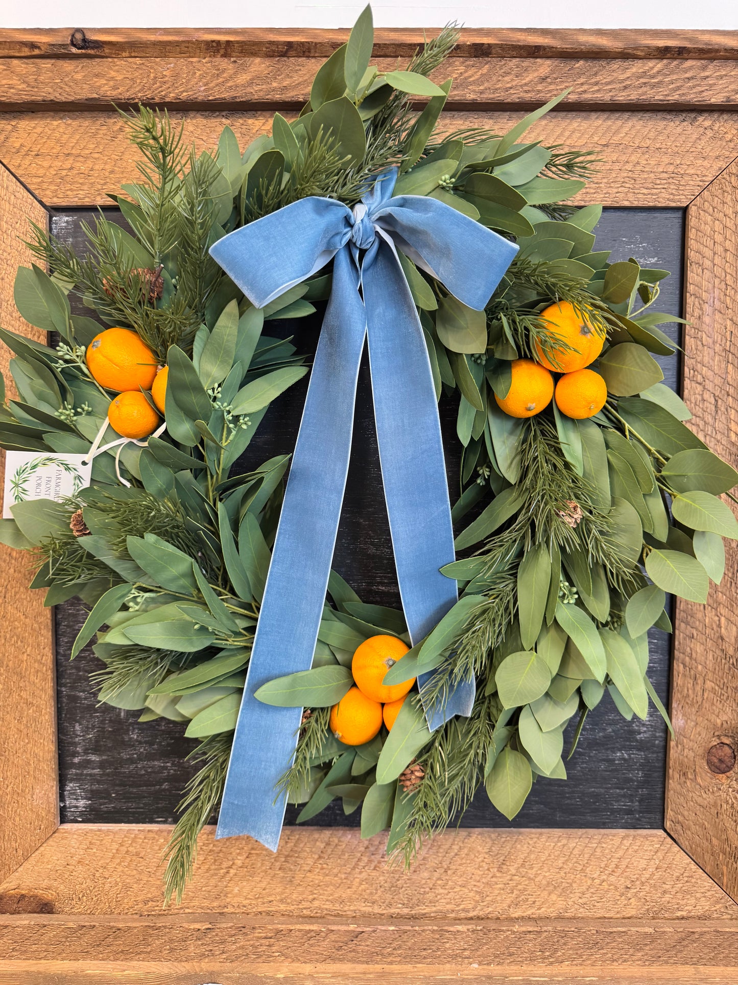 Grandmillennial Orange Wreath