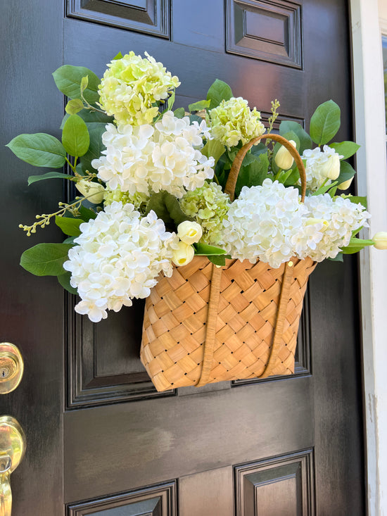 Hydrangea and Tulip Basket