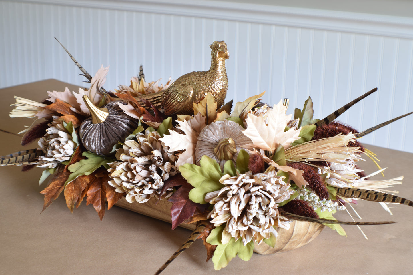Metallic Toned Pheasant Centerpiece