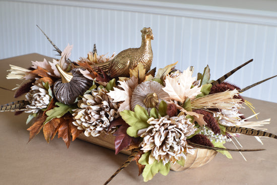 Metallic Toned Pheasant Centerpiece