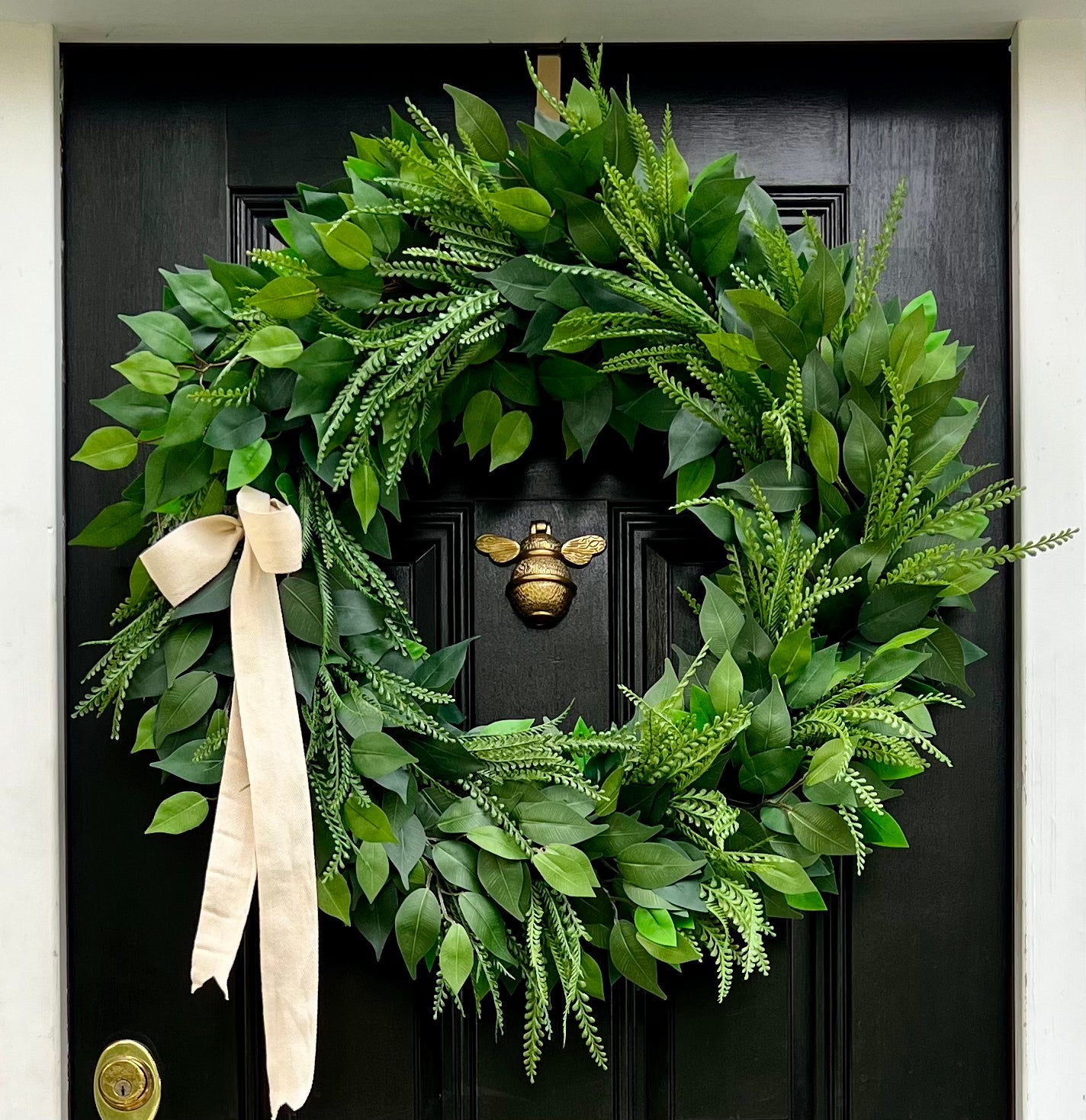 Ficus and Fern Wreath with Mix and Match Bows