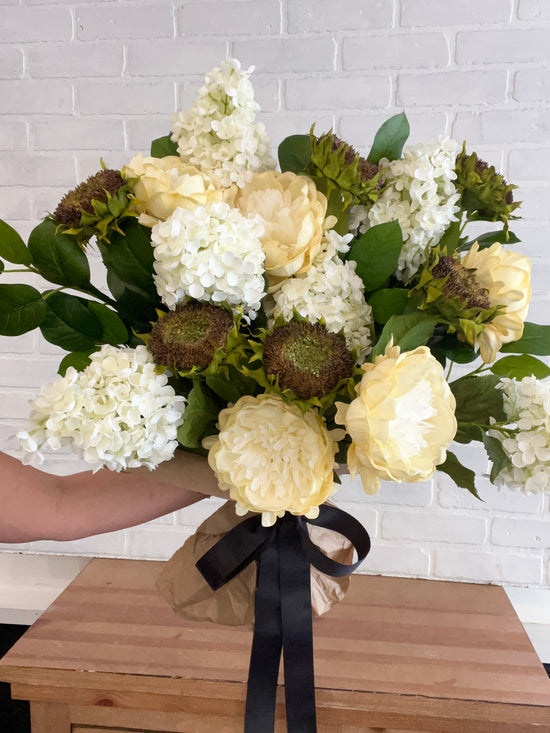 Sunflower, Peony and Hydrangea Bouquet