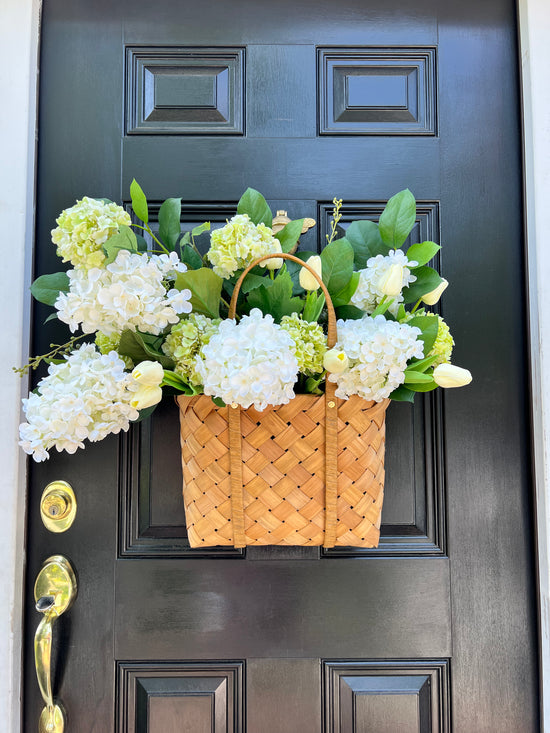 Hydrangea and Tulip Basket