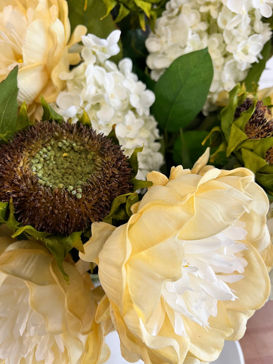 Sunflower, Peony and Hydrangea Bouquet